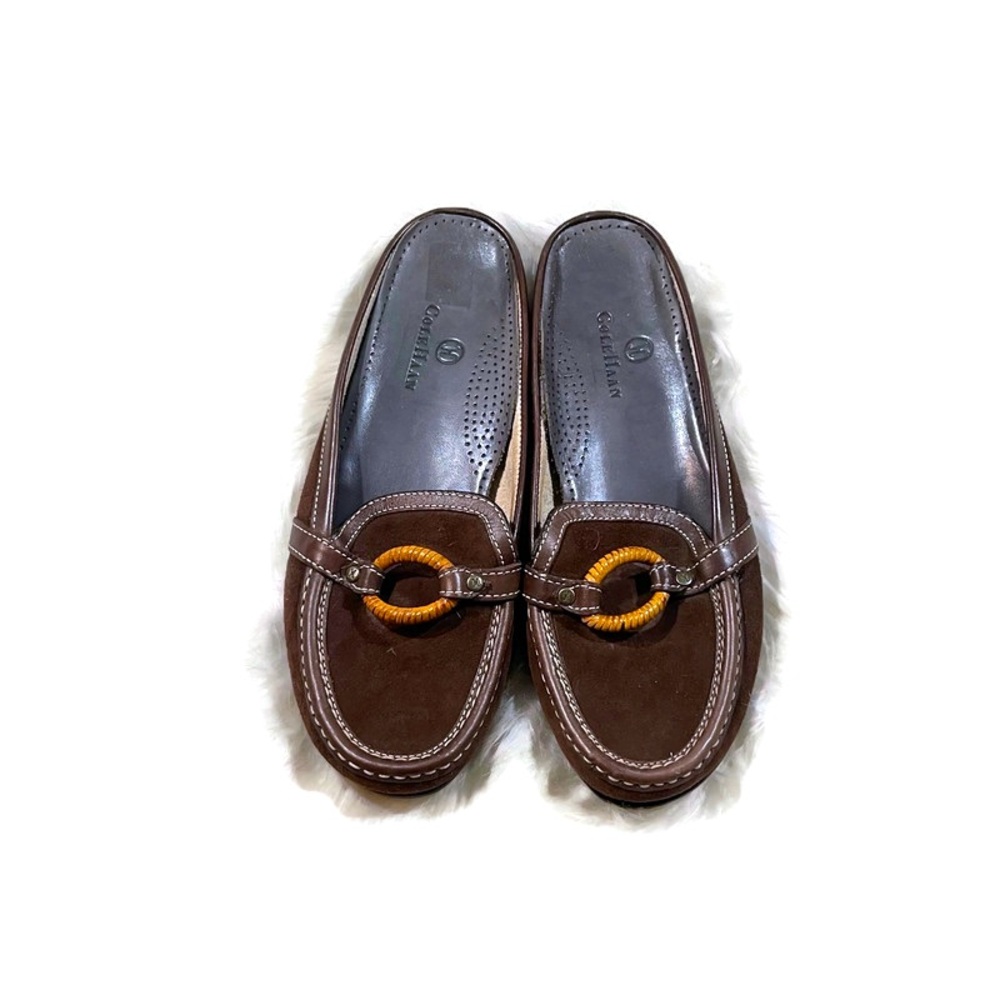Cole Haan Brown Suede Leather Mules